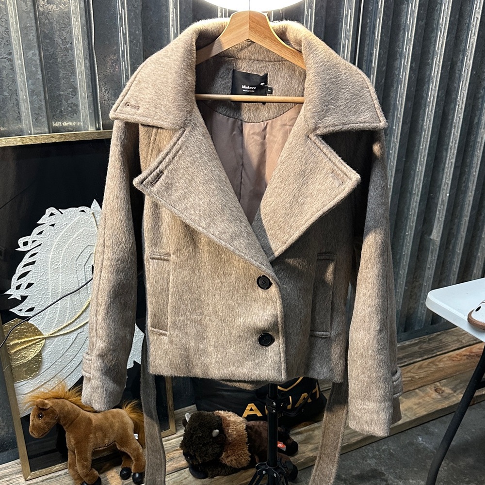 Taupe Wool Blend Jacket